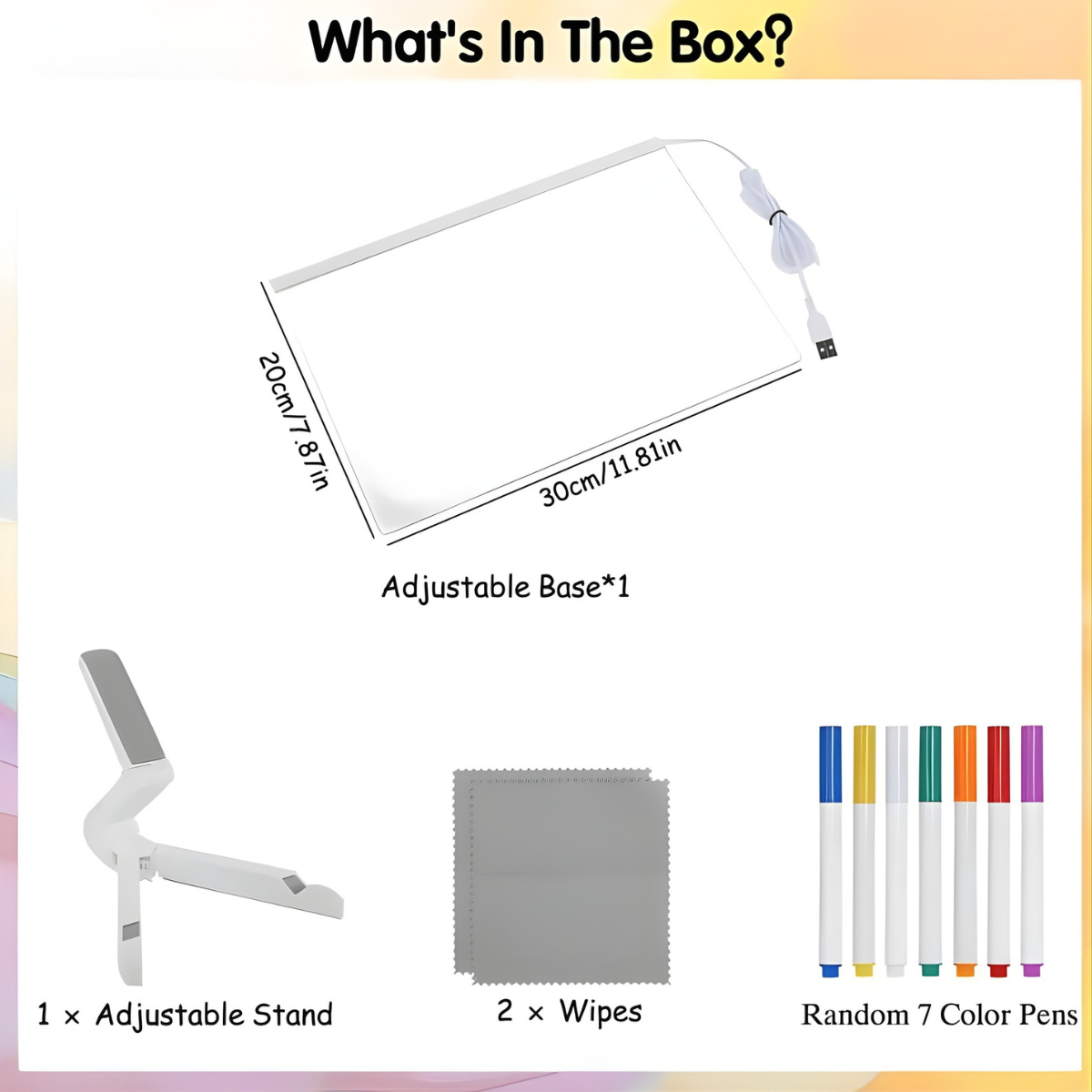 Message Board Desk Lamp Box Contents - Tinyminymo