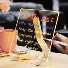 Load image into Gallery viewer, 3D Acrylic LED Desk Message Board - Tinyminymo