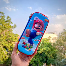 Load image into Gallery viewer, Light Blue Pouch with Mario Design - Tinyminymo