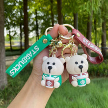 Load image into Gallery viewer, 3D Starbucks Coffee Bear Keychain