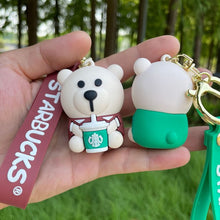 Load image into Gallery viewer, 3D Starbucks Coffee Bear Keychain