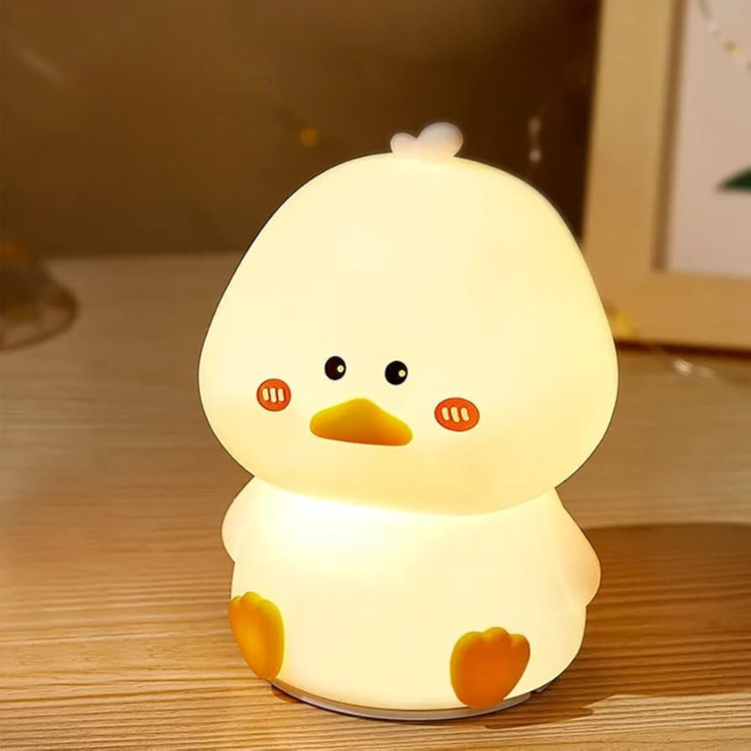 Adorable Adorable Duck Silicone Night Light – Soft, Rechargeable  Color-Changing Lamp for Kids