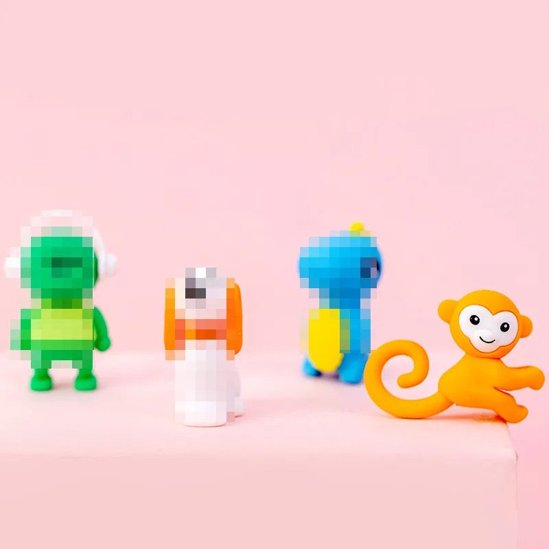 Adorable Monkey Eraser and Pencil Topper - Tinyminymo
