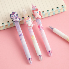 Load image into Gallery viewer, 3 Variants of Adorable Unicorn Pen on a Pink Background - Tinyminymo