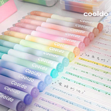 Load image into Gallery viewer, Aesthetic Highlighters Set Placed on a Notebook Page - Tinyminymo