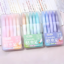 Load image into Gallery viewer, Set of Aesthetic Highlighters in Clear Cases on a White Background - Tinyminymo