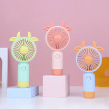 Load image into Gallery viewer, Animal Themed Two Gear Hand Fan - Tinyminymo