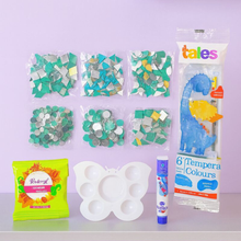 Load image into Gallery viewer, Creative Art Kit Materials with Paint Colors and Palette - Tinyminymo