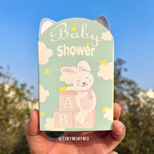 Load image into Gallery viewer, Baby Shower Bunny Foldable Sticky Notes - Tinyminymo