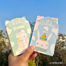 Load image into Gallery viewer, Baby Shower Bunny Foldable Sticky Notes - Tinyminymo