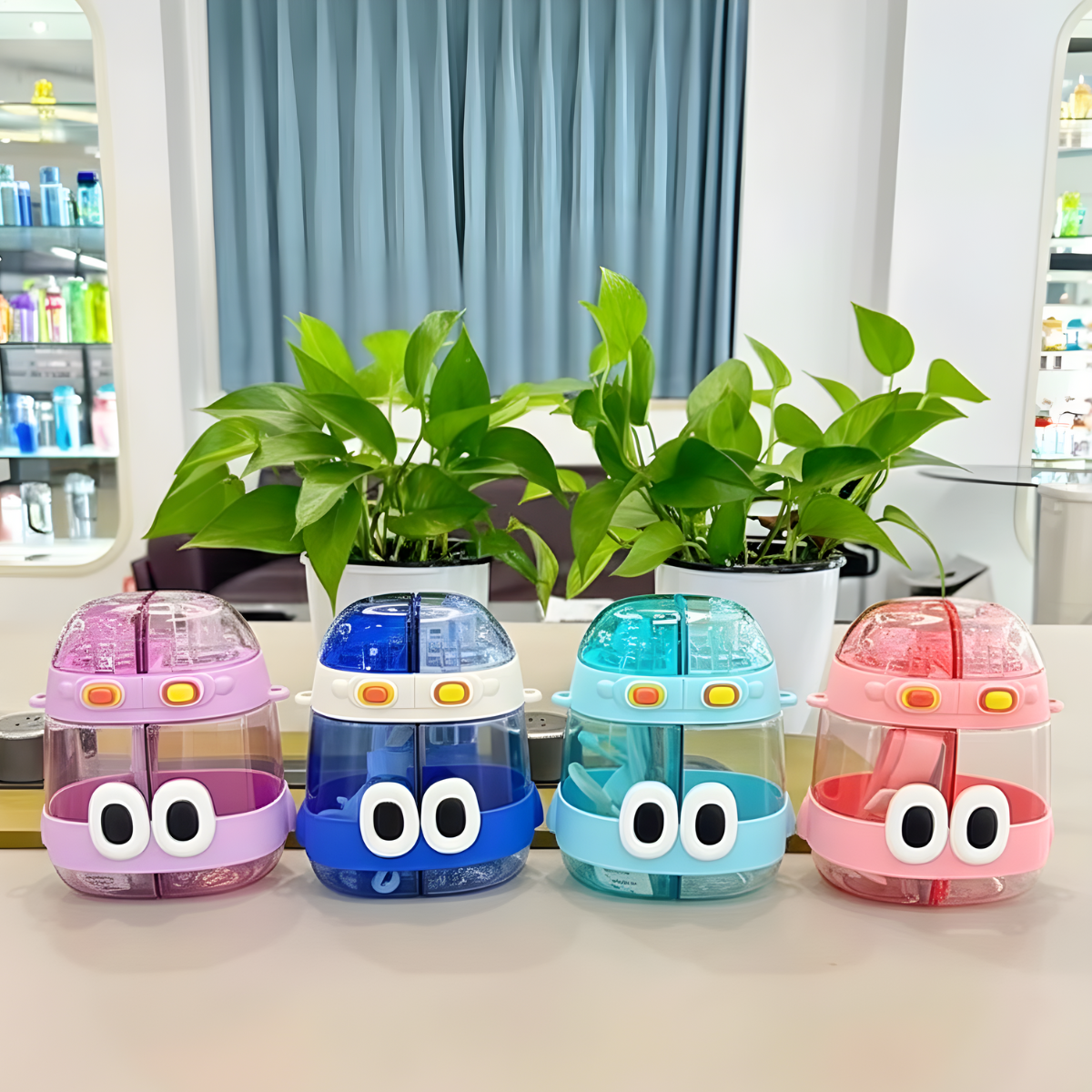 All Colors of Face Dual Water Bottle - Tinyminymo