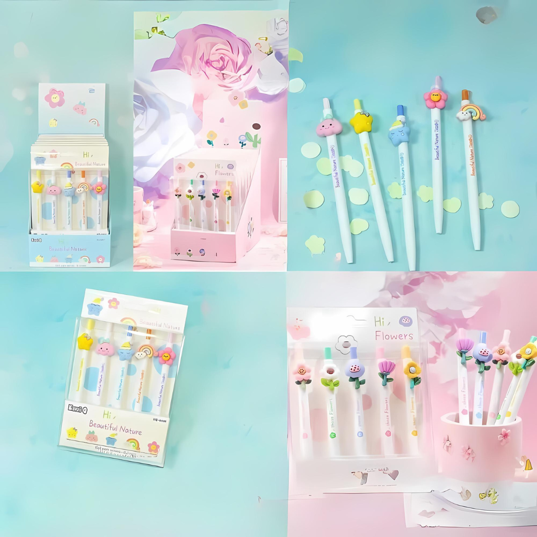 Beautiful Nature Charm Gel Pen Set - Tinyminymo