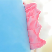 Load image into Gallery viewer, Pink Detailing on Blue Plush Seahorse - Tinyminymo