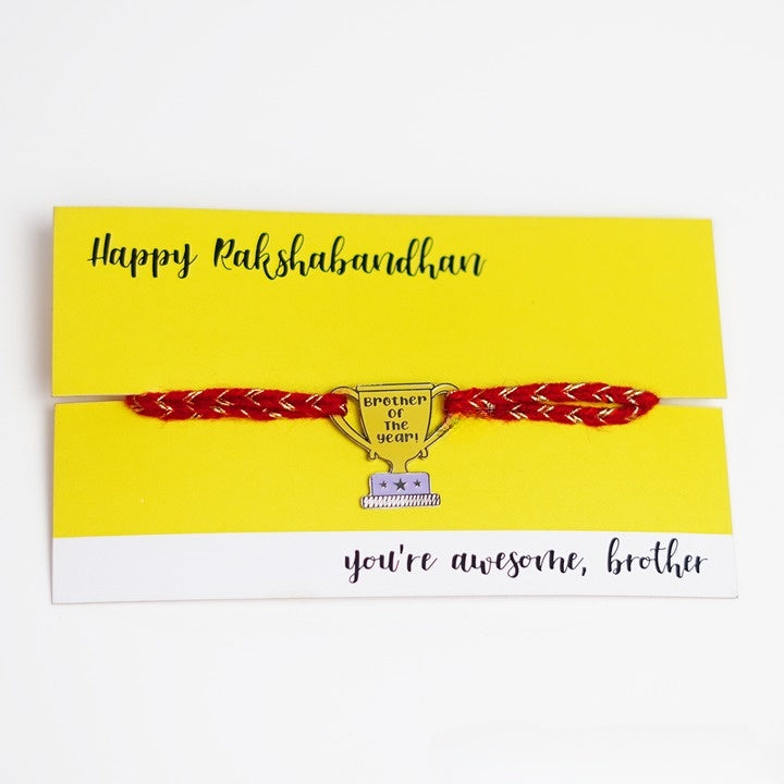 Brother of the year Metal Rakhi - Tinyminymo