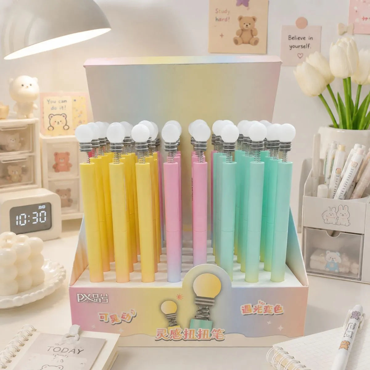 Set of Colorful Bulb Gel Pens in a Box - Tinyminymo