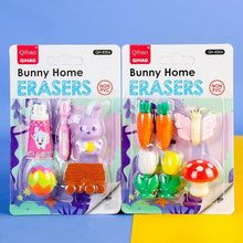 Load image into Gallery viewer, Bunny Home Eraser Set - Tinyminymo