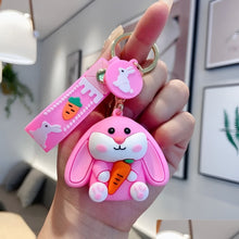 Load image into Gallery viewer, Bunny with Carrot 3D Keychain - Tinyminymo