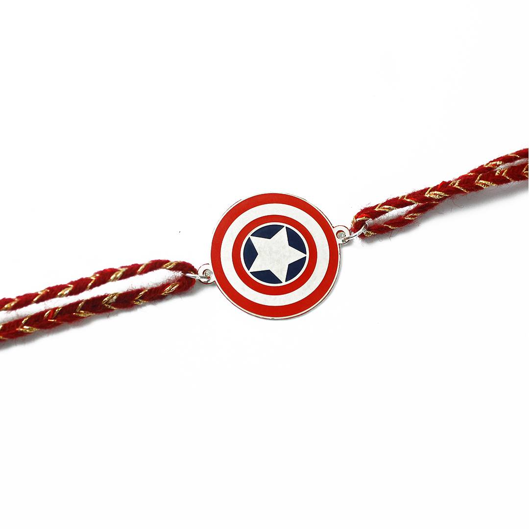 Captain America Metal Rakhi - Tinyminymo