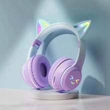 Load image into Gallery viewer, Cat Headset with LED for Girls - Tinyminymo