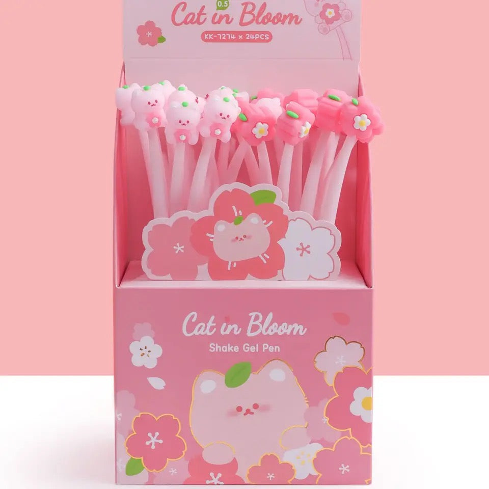 Cat in Bloom Shake Gel Pen