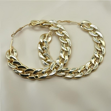 Load image into Gallery viewer, Chain Look Hoop Earring - Tinyminymo