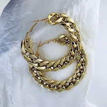 Load image into Gallery viewer, Chain Look Hoop Earring - Tinyminymo