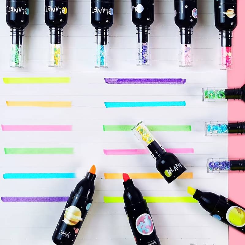 Confetti Astronaut Bottle Highlighter Set - Tinyminymo