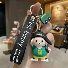 Load image into Gallery viewer, Cool Bunny with Cap 3D Keychain - Tinyminymo