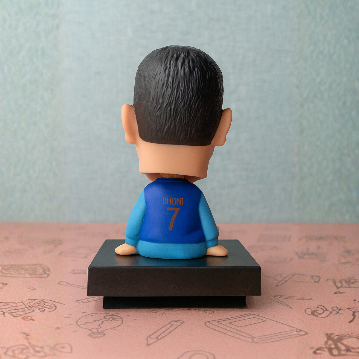 Bobblehead of M.S Dhoni in a Blue Jersey with number 7 - Tinyminymo