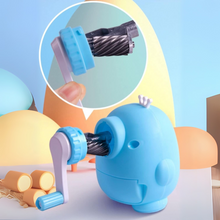Load image into Gallery viewer, Blue Animal Mechanical Sharpener from the Back - Tinyminymo