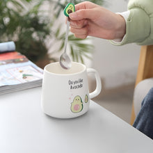 Load image into Gallery viewer, Cute Avacado Mug with Lid and Spoon - Tinyminymo