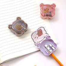 Load image into Gallery viewer, Cute Bear Dual Pencil Sharpener - Tinyminymo