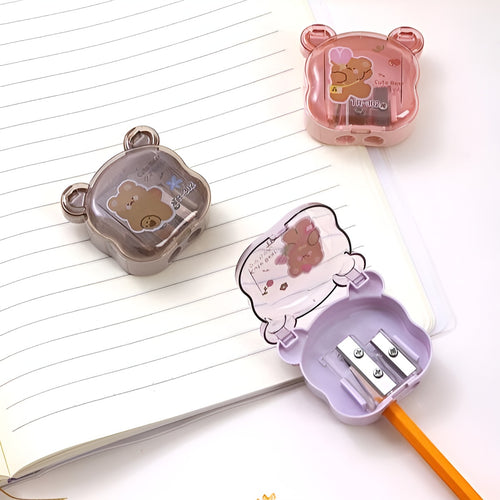 Cute Bear Dual Pencil Sharpener - Tinyminymo