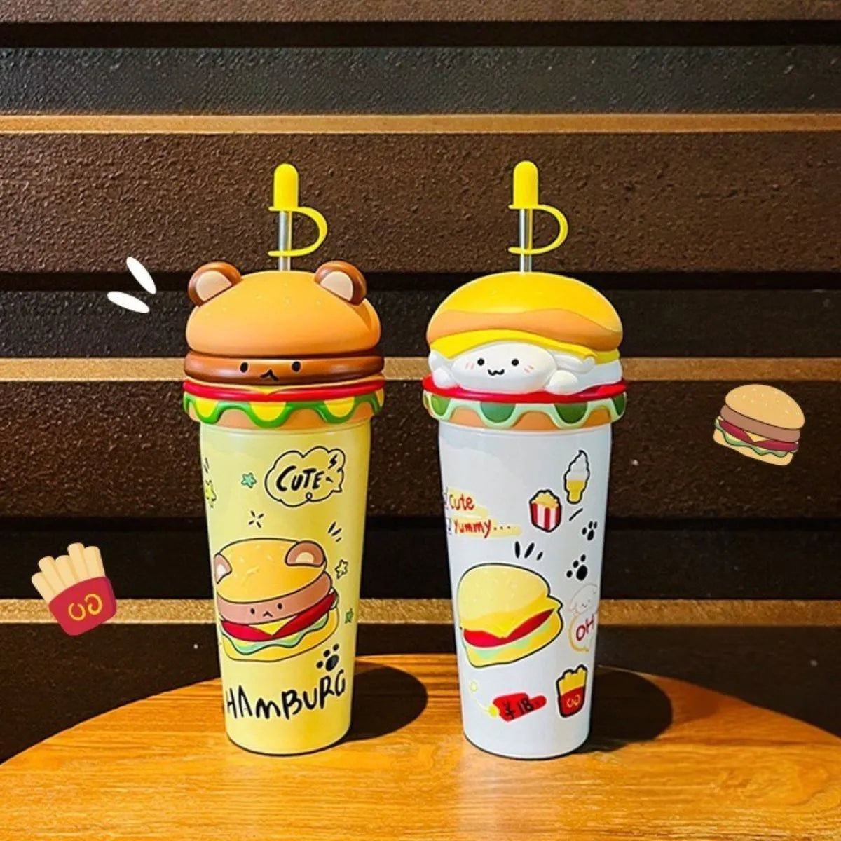 Two Insulated Tumblers in Burger Designs - Tinyminymo