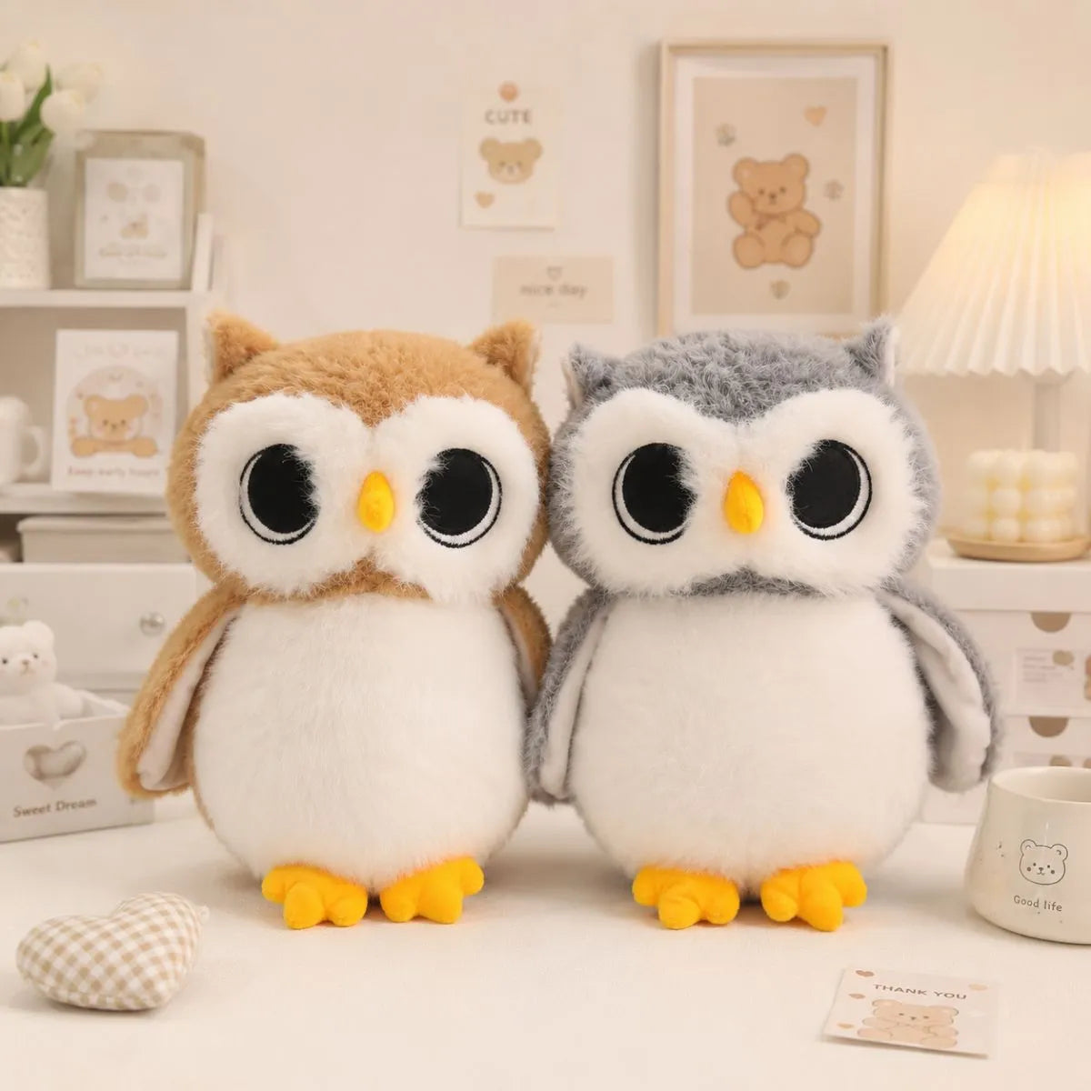 Two Cute Owl Soft Toys - Tinyminymo