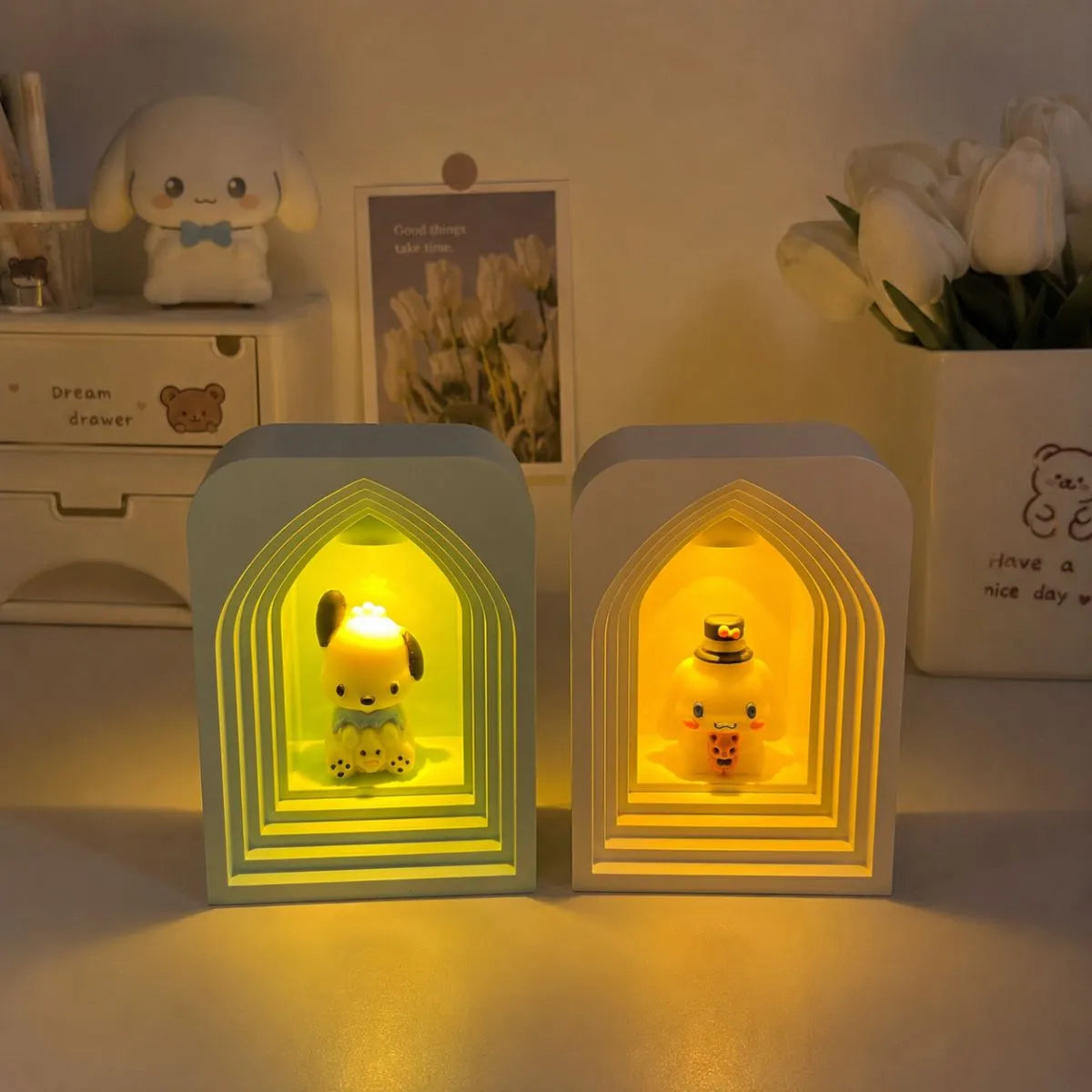 Pochacco and Cinnamoroll Lamps - Tinyminymo