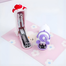 Load image into Gallery viewer, Red and Purple Cute Astronaut Staplers - Tinyminymo