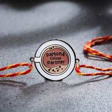 Load image into Gallery viewer, Dalgona Coffee Partner Metal Rakhi -Tinyminymo