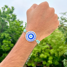 Load image into Gallery viewer, Evil Eye Metal Rakhi - TInyminymo