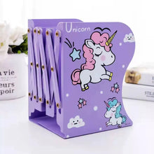 Load image into Gallery viewer, Purple Color Unicorn Design Book Holder - Tinyminymo