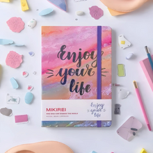 Load image into Gallery viewer, Expression Notebook with "Enjoy your Life" Quote - Tinyminymo