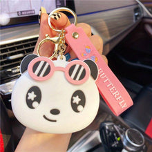 Load image into Gallery viewer, Fashionista Panda Coin pouch Keychain - Tinyminymo