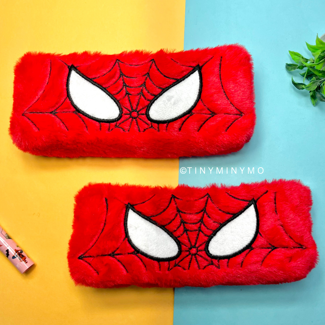 Fluffy Spiderman Zipper Pouch