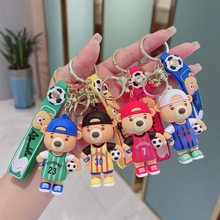 Load image into Gallery viewer, Footballer Bear 3D Keychain - Tinyminymo