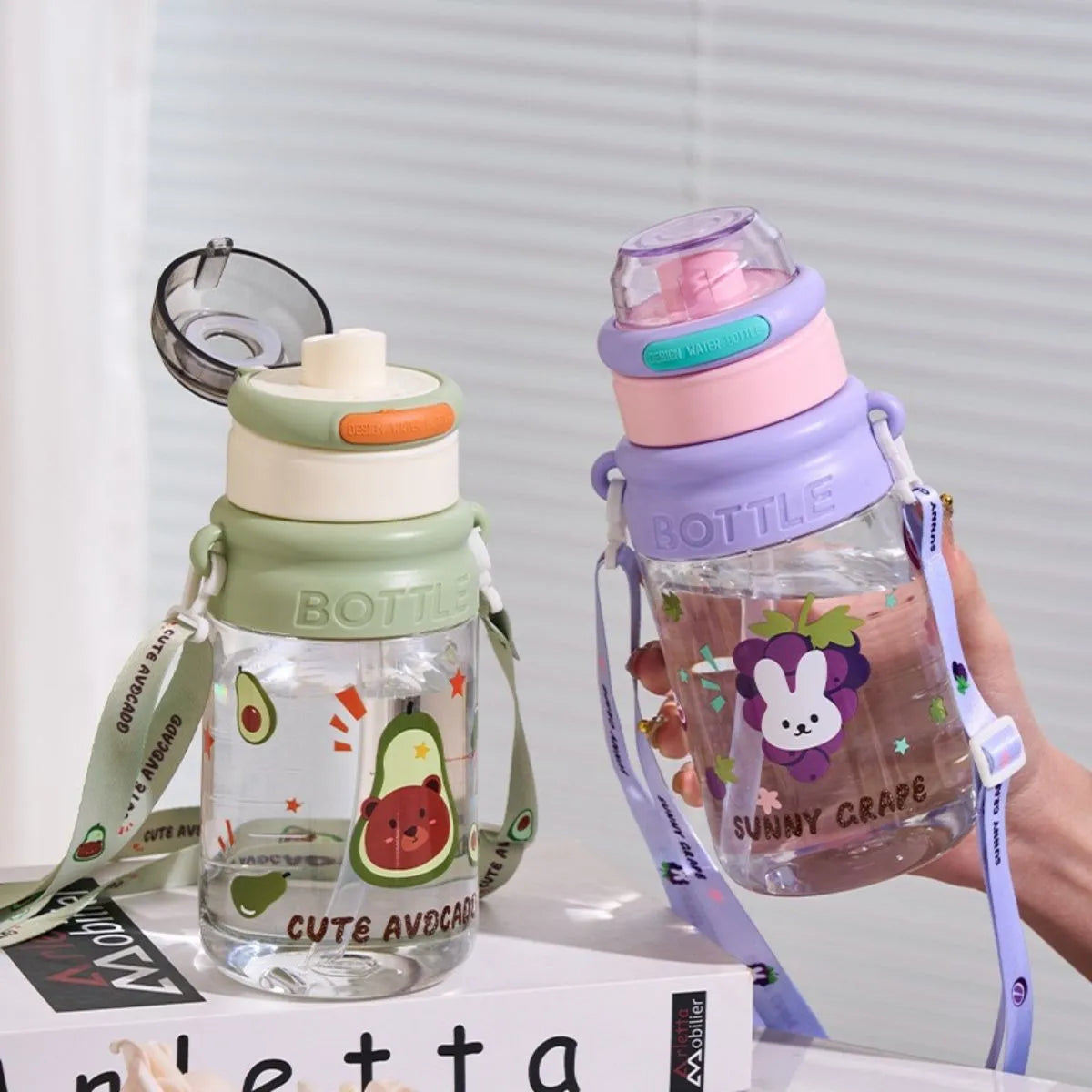 Avocado and Grapes Water Bottle - Tinyminymo