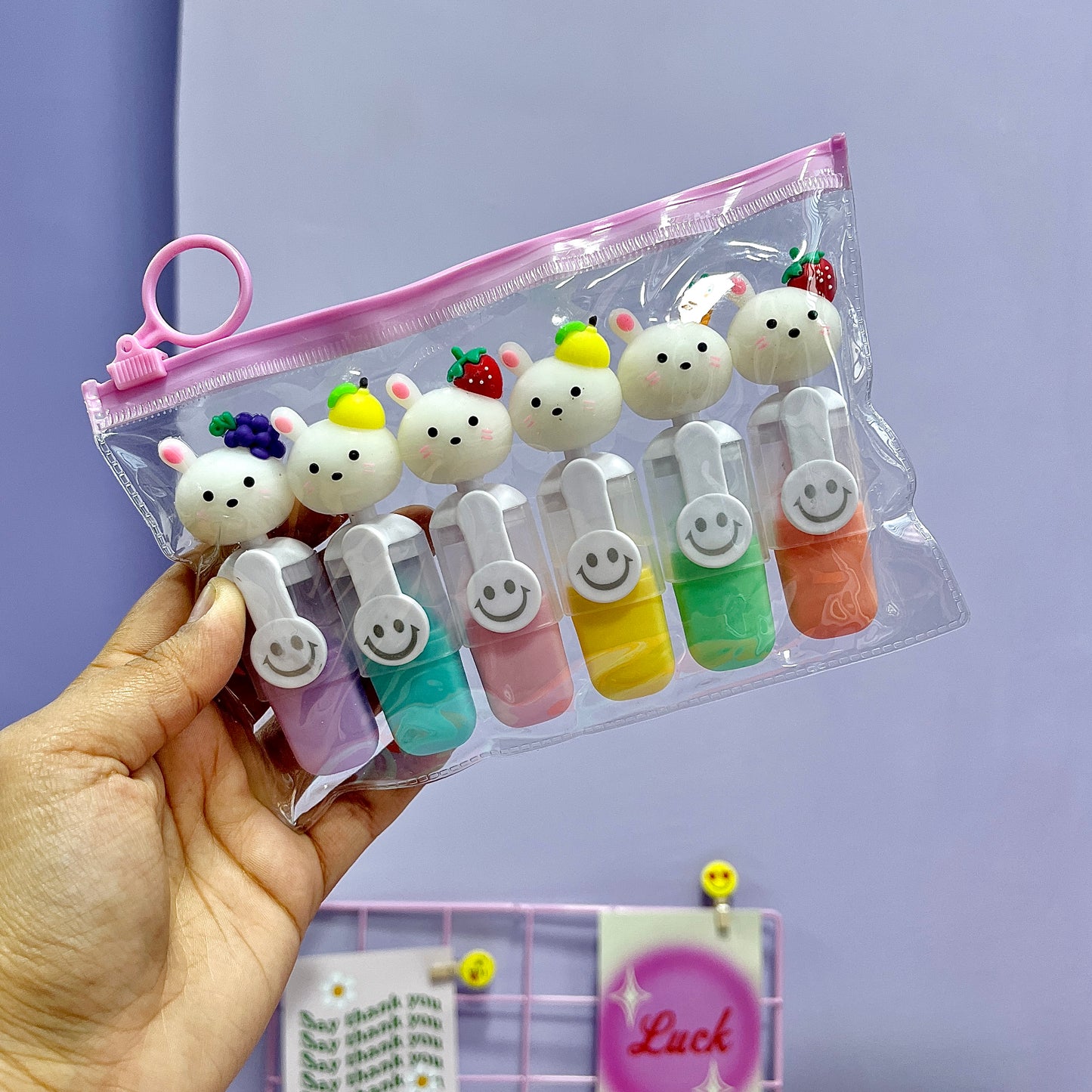 Fruit Bunny Highlighter - Set of 6 - TInyminymo