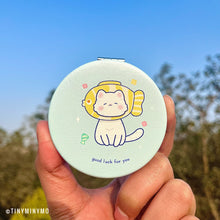Load image into Gallery viewer, Good Luck Kitty Pocket Mirror - Tinyminymo