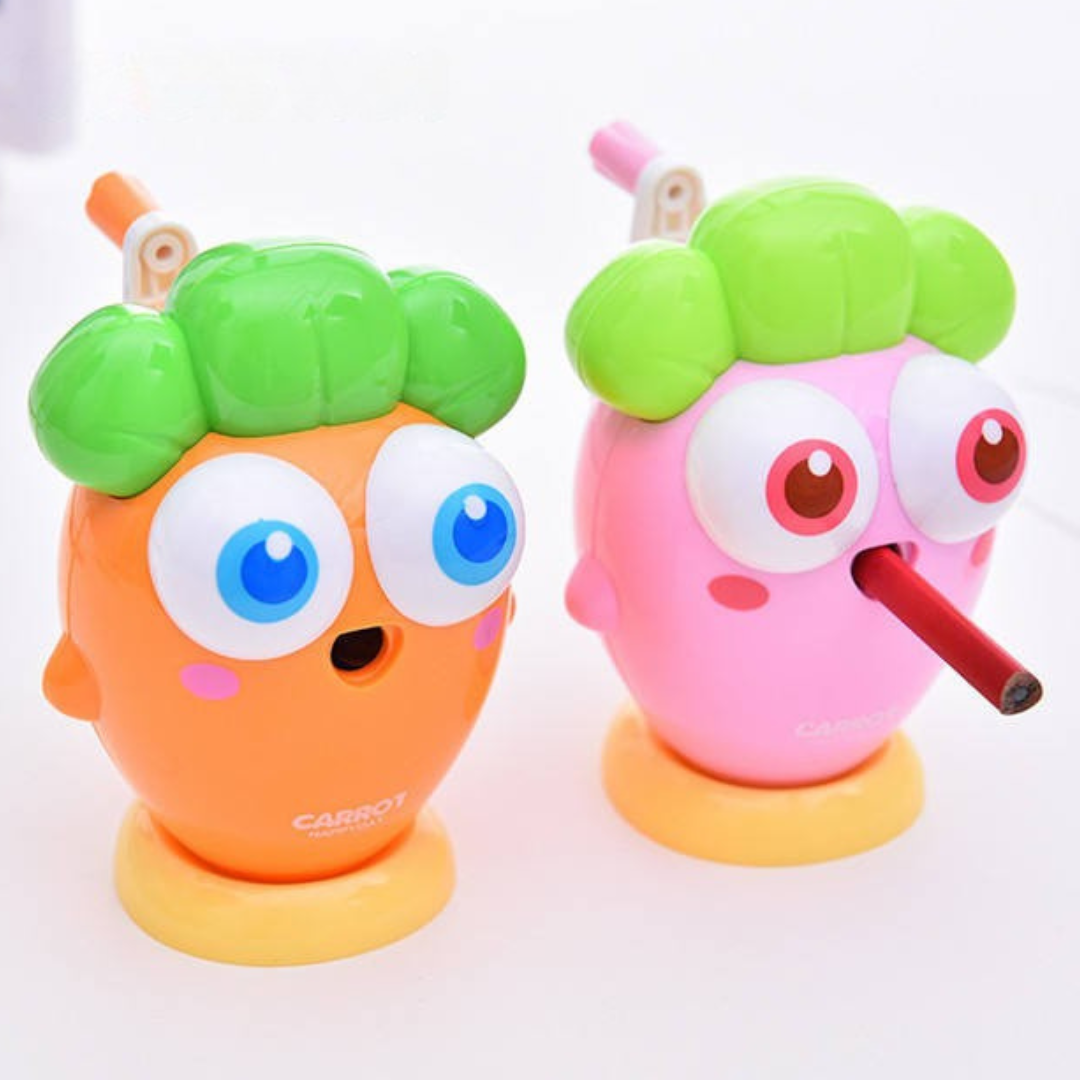 Two Colors of Happy Carrot Mechanical Sharpener- Tinyminymo