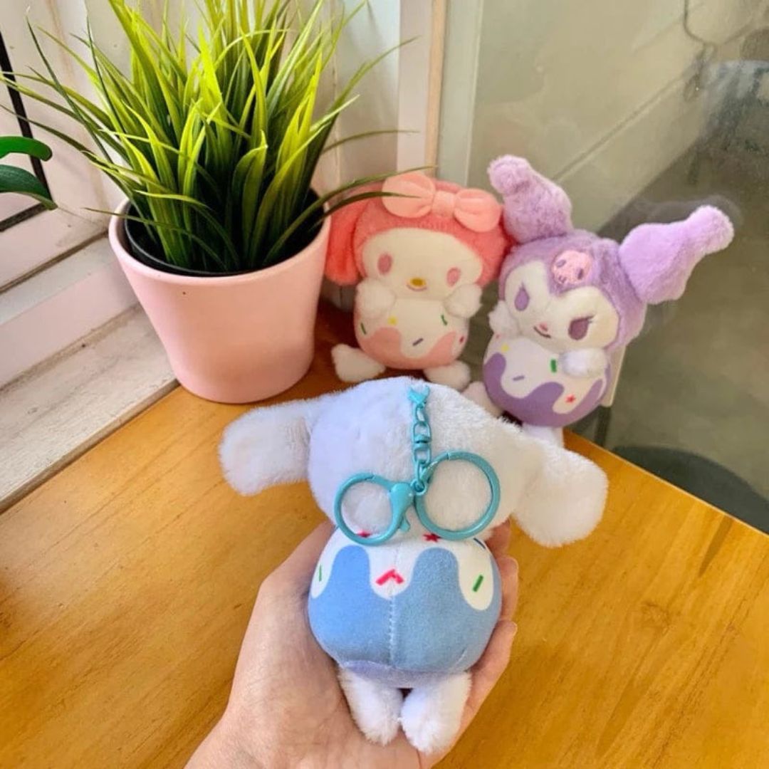 Happy Cinnamoroll Plush Keychain - Tinyminymo