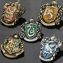 Load image into Gallery viewer, Five Variants of Harry Potter Crest Lapel Pin on Display - Tinyminymo